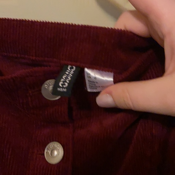 Red corduroy mini dress - Picture 2 of 4